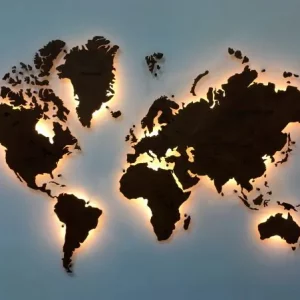 Карта мира из дерева: оригинальное украшение для интерьера вашего дома